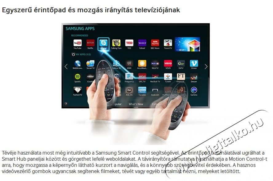 SAMSUNG UE48H6400AW Telev&iacute;zi&oacute;k - LED telev&iacute;zi&oacute; - 1080p Full HD felbont&aacute;s&uacute; - 277604