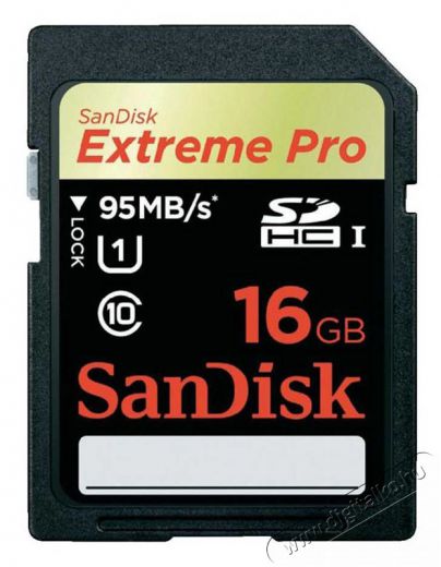 SanDisk SDHC 16GB Extreme Pro Class 10 UHS-1 95MB/s - 114740 Memória kártya / Pendrive - SD / SDHC / SDXC kártya - 256073