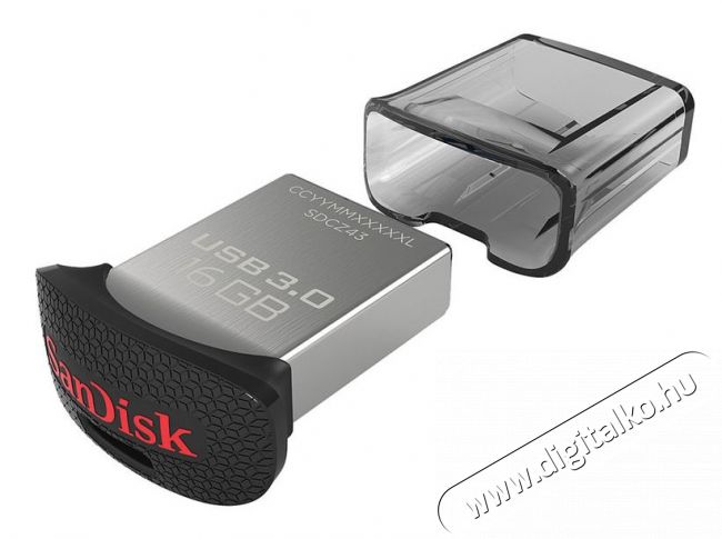 SanDisk USB 3.0 pendrive 16GB Cruzer Fit Ultra 130MB/s - 173351 Mem&oacute;ria k&aacute;rtya / Pendrive - Pendrive - 306349