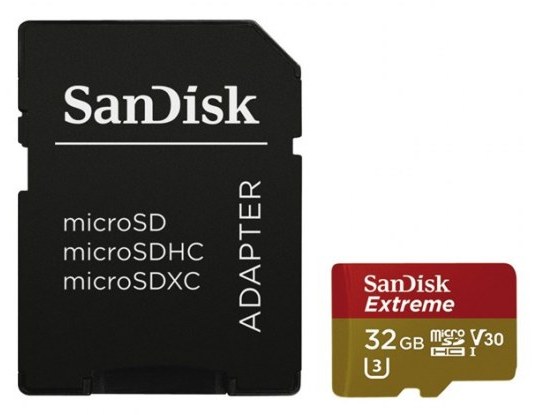 SanDisk MICROSD Extreme kártya 32GB, 90MB/s CL10 UHS-I, V3 Memória kártya / Pendrive - MicroSD / MicroSDHC kártya - 310594