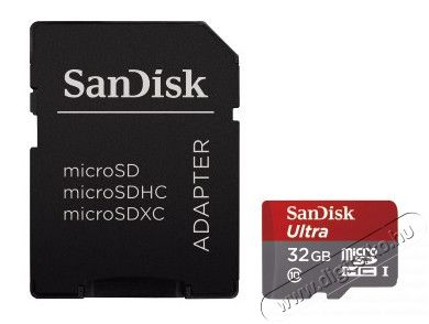 SanDisk microSDHC Ultra 32GB, 80MB/s Class10 UHS-I - 139731 Memória kártya / Pendrive - MicroSD / MicroSDHC kártya - 290333