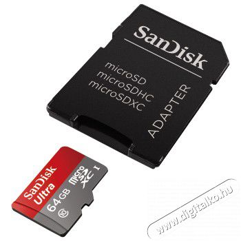 SanDisk microSDXC Ultra kártya 64GB, 80MB/s Class 10 UHS-I - 139732 Memória kártya / Pendrive - MicroSD / MicroSDHC kártya - 290330