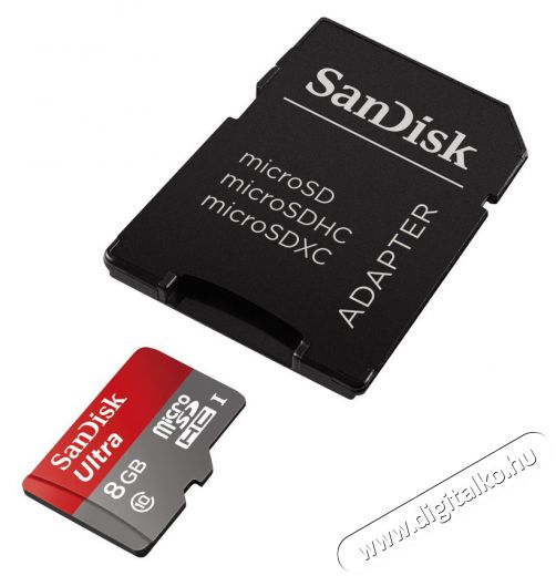 SanDisk microSDHC 8GB Mobile Ultra Class 10 UHS-I 48MB/s + adapter - 124065 Memória kártya / Pendrive - MicroSD / MicroSDHC kártya - 281739
