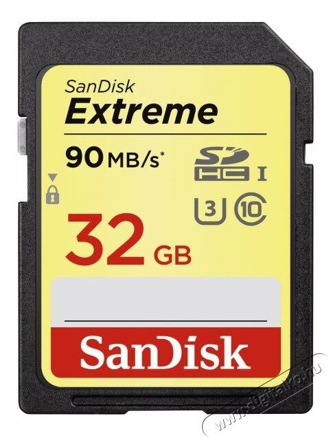 SanDisk SDHC 32GB Extreme Class 10 U3 90MB/s - 139748 Memória kártya / Pendrive - SD / SDHC / SDXC kártya - 292858