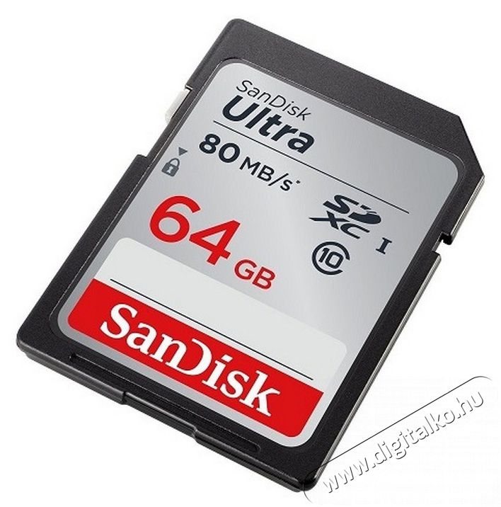 SanDisk SDXC 64GB Ultra Class 10 UHS-I 80MB/s - 139768 Memória kártya / Pendrive - SD / SDHC / SDXC kártya - 297518