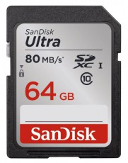 SanDisk SDXC 64GB Ultra Class 10 UHS-I 80MB/s - 139768 Memória kártya / Pendrive - SD / SDHC / SDXC kártya - 297518