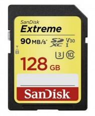 SanDisk SDXC Extreme kártya 128GB, 90MB/S, CL10, V30 - 173357 Memória kártya / Pendrive - SD / SDHC / SDXC kártya - 310599