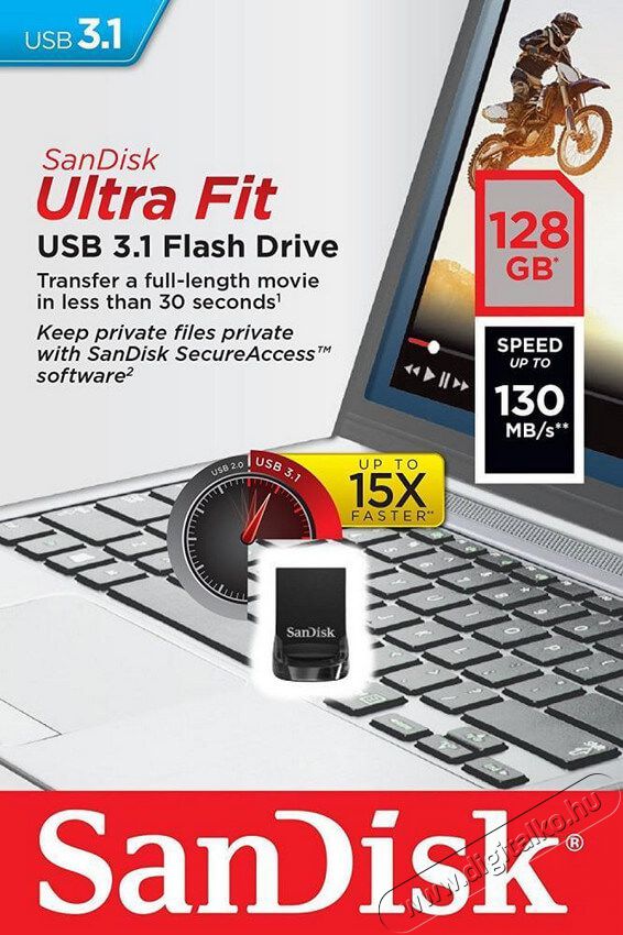 SanDisk Ultra Fit USB 3.1 128GB (SDCZ430-128G-G46) pendrive Egyéb - Nem forgalmazzuk ! - 335572