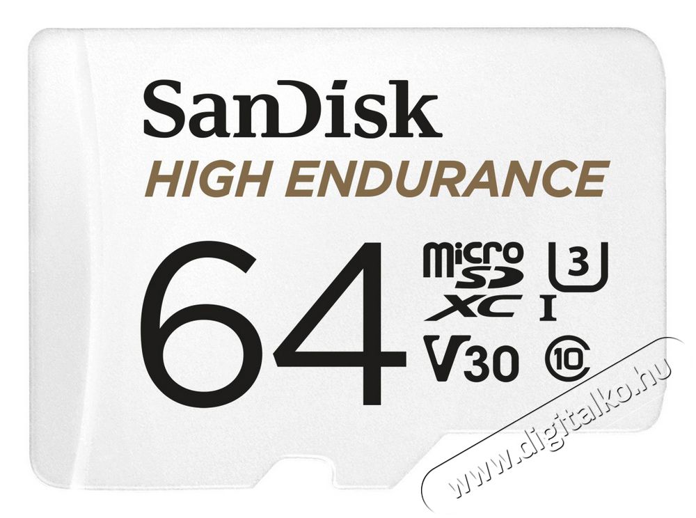 SanDisk 64GB MicroSDXC High Endurance CL10/U3/V30 (SDSQQNR-064G) memória kártya Memória kártya / Pendrive - MicroSD / MicroSDHC kártya - 349918
