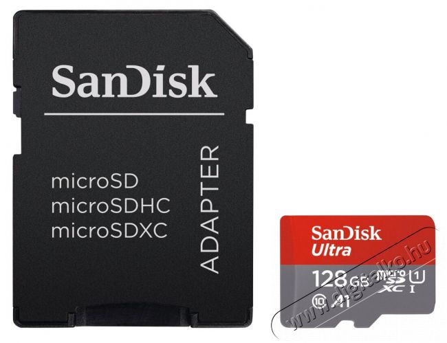 SanDisk 128GB MICROSD ULTRA 100MB/s CL10/UHS-I/A1 (173449) Memória kártya / Pendrive - MicroSD / MicroSDHC kártya - 326823