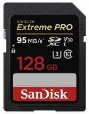 SanDisk SDXC Extreme Pro 128GB, 95MB/S, UHS-I, V30 - 173370 Memória kártya / Pendrive - SD / SDHC / SDXC kártya - 310602