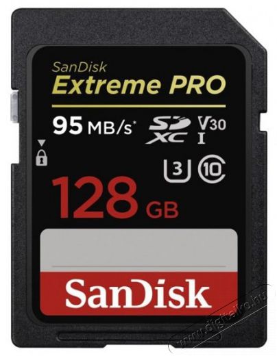 SanDisk SDXC Extreme Pro 128GB, 95MB/S, UHS-I, V30 - 173370 Memória kártya / Pendrive - SD / SDHC / SDXC kártya - 310602