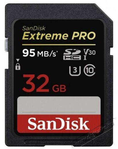 SanDisk SDHC Extreme Pro 32GB, 95MB/S, UHS-I, V30 - 173368 Memória kártya / Pendrive - SD / SDHC / SDXC kártya - 310598