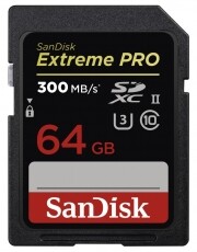 SanDisk SDXC Extreme Pro 64GB, 300MB/S, UHS-II - 173374 Memória kártya / Pendrive - SD / SDHC / SDXC kártya - 310604