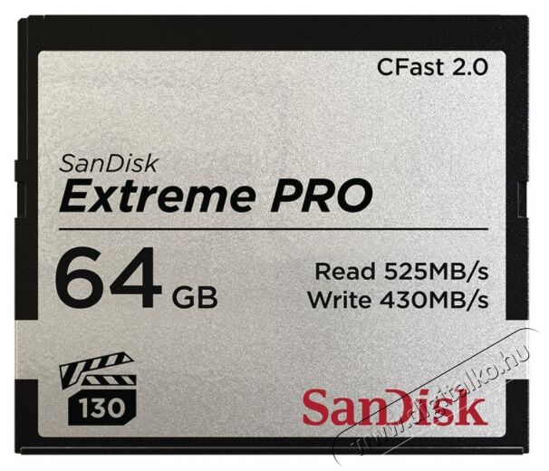 SanDisk Extreme Pro CFast 2.0 64GB memória kártya (139791) Memória kártya / Pendrive - Compact Flash (CF) kártya - 315457