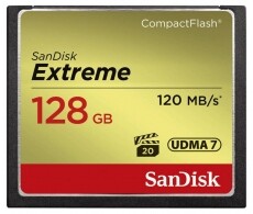 SanDisk Extreme CompactFlash 128GB memóriakártya (SDCFXS-128G-X46) (124095) Memória kártya / Pendrive - Compact Flash (CF) kártya - 335570