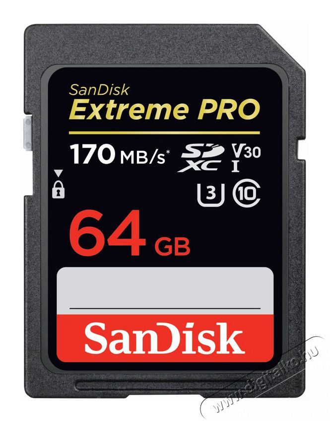 SanDisk SDSDXXY-064G-GN4IN Extreme PRO SDXC memóriakártya Memória kártya / Pendrive - SD / SDHC / SDXC kártya - 345288