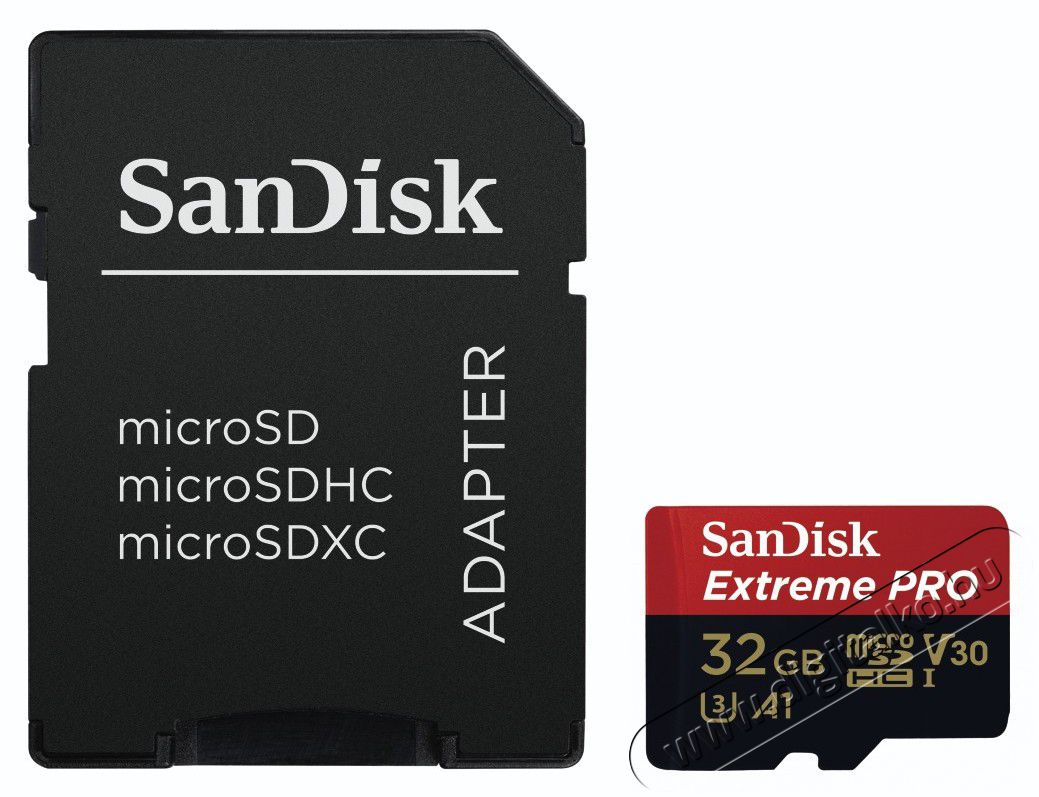 SanDisk 32GB microSD Extreme Pro CL10 UHS-I, V30, A1 100MB/s memóriakártya - 173427 Memória kártya / Pendrive - MicroSD / MicroSDHC kártya - 330700