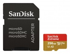 SanDisk SDSQXA1-256G-GN6MA MICROSD EXTREME KÁRTYA 256GB, 160MB/s A2 C10 V30 UHS-I,U3 Memória kártya / Pendrive - MicroSD / MicroSDHC kártya - 345295