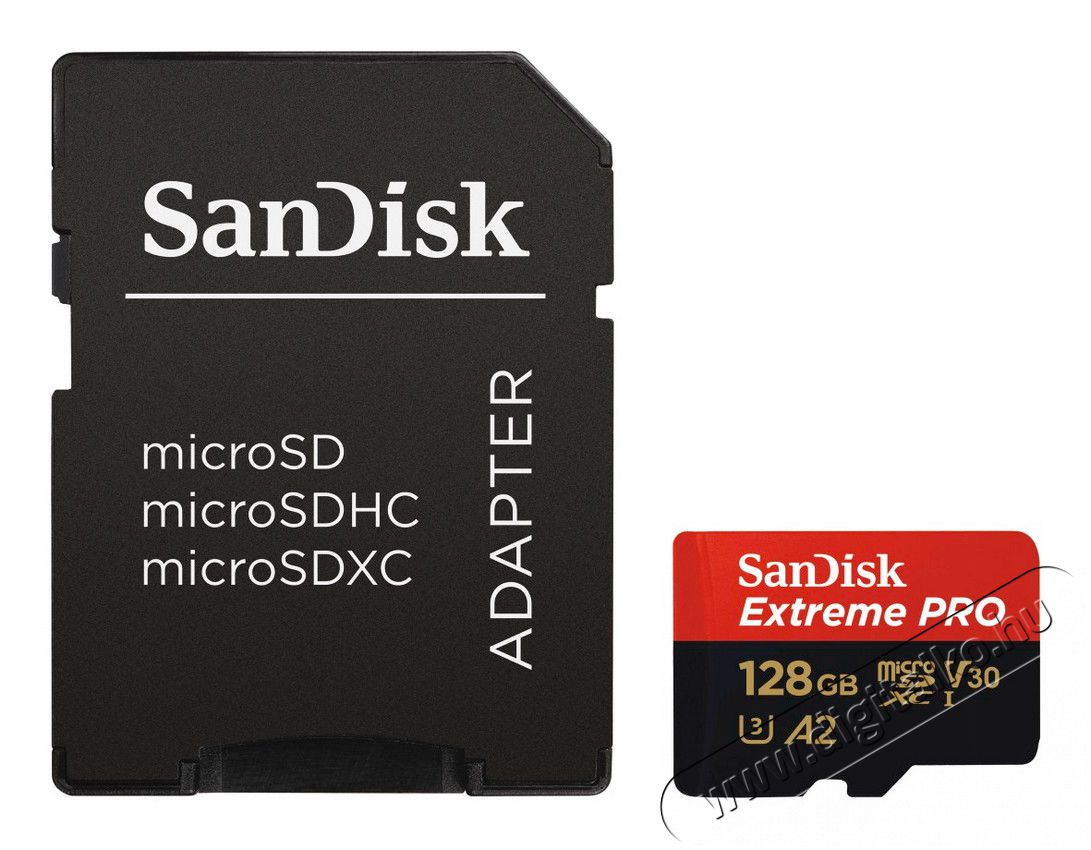 SanDisk SDSQXCY-128G-GN6MA MICROSD EXTREME PRO KÁRTYA 128GB, 170MB/s A2 C10 V30 UHS-I U3 Memória kártya / Pendrive - MicroSD / MicroSDHC kártya - 345297