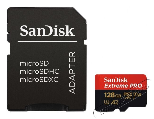 SanDisk SDSQXCY-128G-GN6MA MICROSD EXTREME PRO KÁRTYA 128GB, 170MB/s A2 C10 V30 UHS-I U3 Memória kártya / Pendrive - MicroSD / MicroSDHC kártya - 345297