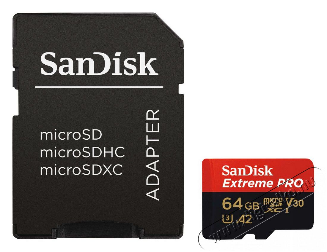 SanDisk SDSQXCY-064G-GN6MA MICROSD EXTREME PRO KÁRTYA 64GB, 170MB/s A2 C10 V30 UHS-I U3 Memória kártya / Pendrive - MicroSD / MicroSDHC kártya - 345299