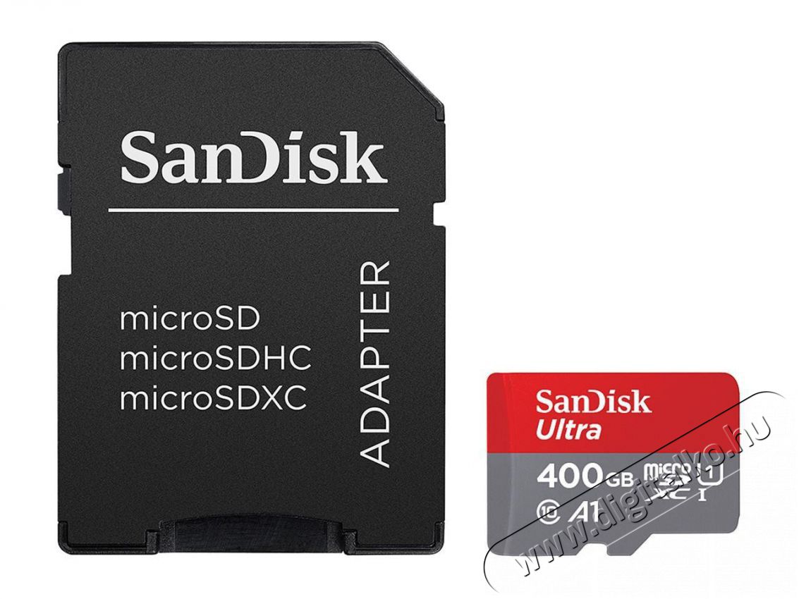 SanDisk microSD Ultra android kártya 400GB 120MB/s  A1 Class 10 UHS-I (186508) Memória kártya / Pendrive - MicroSD / MicroSDHC kártya - 371018