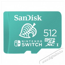 SanDisk microSDXC Kártya Nintendo switch 512GB, 100MB/s, U3, C10, A1, UHS-1 (186522) Memória kártya / Pendrive - SD / SDHC / SDXC kártya - 371022