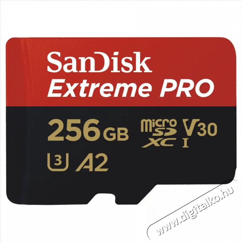 SanDisk MicroSD Extreme Pro memóriakártya 256 GB Memória kártya / Pendrive - MicroSD / MicroSDHC kártya - 381659