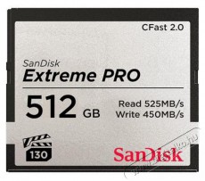 SanDisk CFAST 2.0 Extreme pro kártya 512GB, 525MB/S, VPG130 (173409) Memória kártya / Pendrive - Compact Flash (CF) kártya - 403694