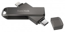 SanDisk 64GB USB C/Apple Lightning iXPAND LUXE Fekete (186552) Flash Drive Mem&oacute;ria k&aacute;rtya / Pendrive - Pendrive - 420628