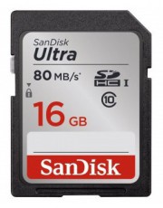 SanDisk SDHC 16GB Ultra Class UHS-I 10 80MB/s - 139766 Memória kártya / Pendrive - SD / SDHC / SDXC kártya - 297516