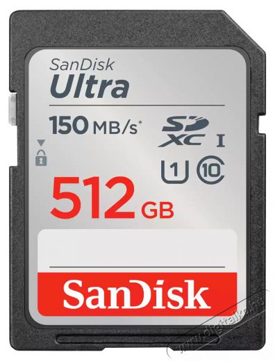 SanDisk SDXC Ultra kártya 512GB, 140MB/s CL10 UHS-I (215418) Memória kártya / Pendrive - SD / SDHC / SDXC kártya - 494054