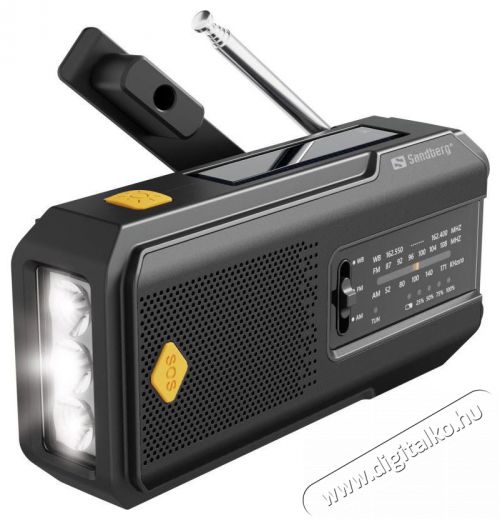 SANDBERG Surviovor All-in-1 Multifunkciós rádió, FM/AM, 2000 mAh, fekete Audio-Video / Hifi / Multimédia - Hordozható CD / DVD / Multimédia készülék - Hordozható CD / Multimédia rádiómagnó / Boombox - 525919