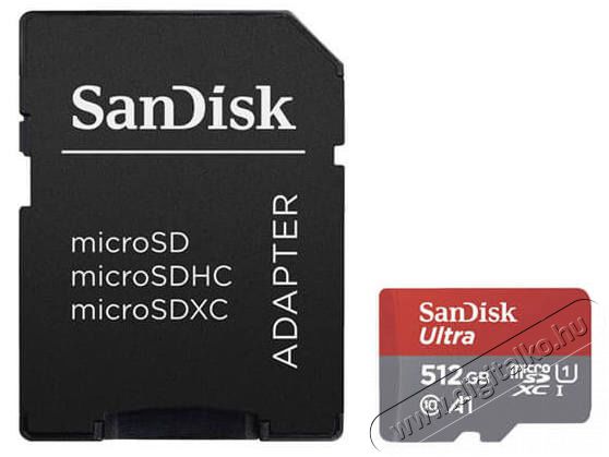 SanDisk Ultra MICROSD android kártya 512GB - 186509 Memória kártya / Pendrive - MicroSD / MicroSDHC kártya - 371019