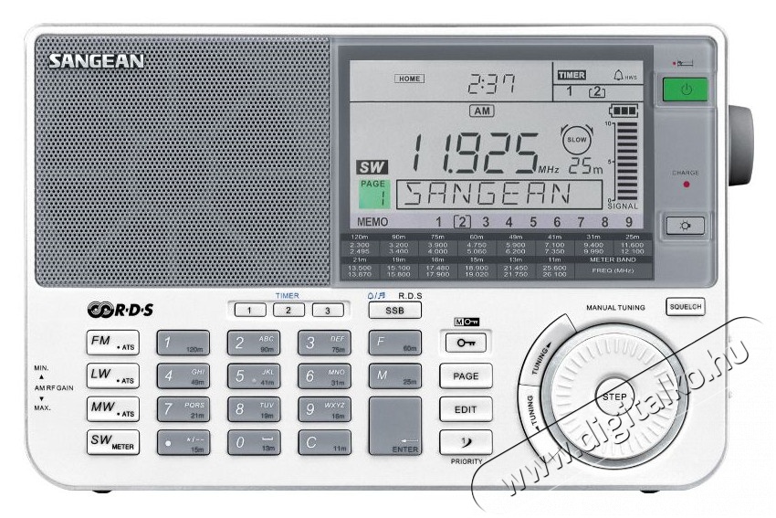 Sangean ATS-909 X W digitális, szintézeres világvevő rádió (SSB) - fehér Audio-Video / Hifi / Multimédia - Rádió / órás rádió - Hordozható, zseb-, táska rádió - 259238