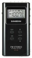 Sangean DT-120 AM/FM sztereó zsebrádió - fekete Audio-Video / Hifi / Multimédia - Rádió / órás rádió - Hordozható, zseb-, táska rádió - 259261