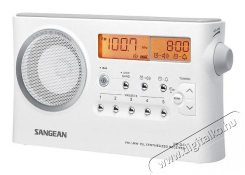 Sangean PR-D14 USB Hordozható táskarádió Audio-Video / Hifi / Multimédia - Rádió / órás rádió - Hordozható, zseb-, táska rádió - 274504