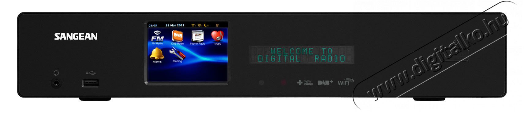 Sangean WFT-2 Internet rádió / DAB+ / FM-RDS / Network Music Player / USB rádió tuner Audio-Video / Hifi / Multimédia - Rádió / órás rádió - Internet webrádió - 294426