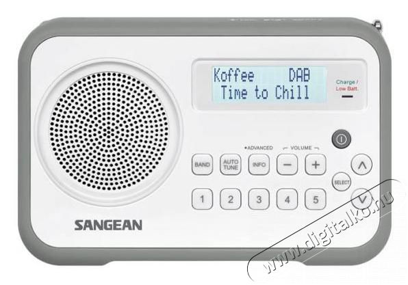Sangean DPR-67 DAB+ / FM-RDS Digitális rádióvevő - fehér/szürke Audio-Video / Hifi / Multimédia - Rádió / órás rádió - Hordozható, zseb-, táska rádió - 285378