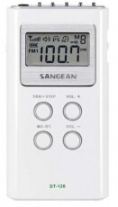 Sangean DT-120 AM/FM sztereó zsebrádió - fehér Audio-Video / Hifi / Multimédia - Rádió / órás rádió - Hordozható, zseb-, táska rádió - 259260