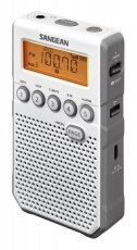 Sangean DT-800W digitális FM-RDS zsebrádió hangszóróval - fehér Audio-Video / Hifi / Multimédia - Rádió / órás rádió - Hordozható, zseb-, táska rádió - 360512