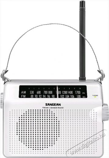 Sangean PR-D6 AM/FM hordozható táskarádió - fehér Audio-Video / Hifi / Multimédia - Rádió / órás rádió - Hordozható, zseb-, táska rádió - 259280