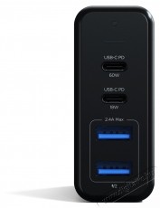 Satechi  75W Dual Type-C PD Travel Charger, 2x USB-A, 1x USB-C PD 18W, 1x USB-C PD 60W, Űrsz&uuml;rke Mobil / Kommunik&aacute;ci&oacute; / Smart - Powerbank / K&uuml;lső akkumul&aacute;tor &eacute;s t&ouml;ltő - 533741