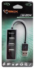 Sbox H-204 4 portos USB hub Iroda és számítástechnika - Notebook kiegészítő - USB hub / elosztó - 324738