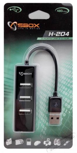 Sbox H-204 4 portos USB hub Iroda és számítástechnika - Notebook kiegészítő - USB hub / elosztó - 324738