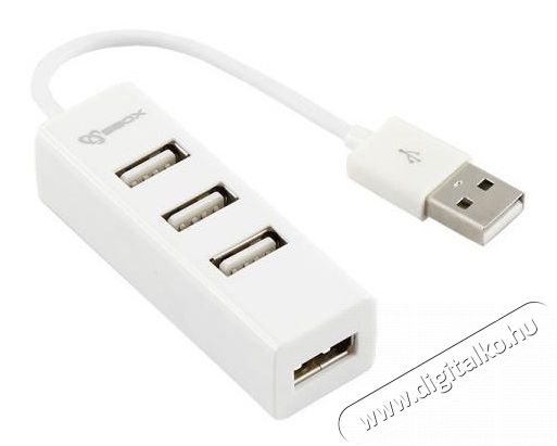 Sbox H-204W 4 portos fehér USB HUB Iroda és számítástechnika - Notebook kiegészítő - USB hub / elosztó - 324741