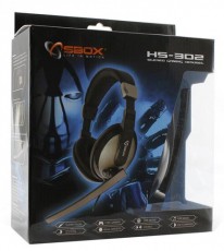 Sbox HS-302 mikrofonos fejhallgató Audio-Video / Hifi / Multimédia - Fül és Fejhallgatók - Fejhallgató mikrofonnal / headset - 324744