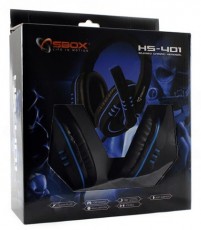 Sbox HS-401BBl Gamer headset - kék Audio-Video / Hifi / Multimédia - Fül és Fejhallgatók - Fejhallgató mikrofonnal / headset - 324746