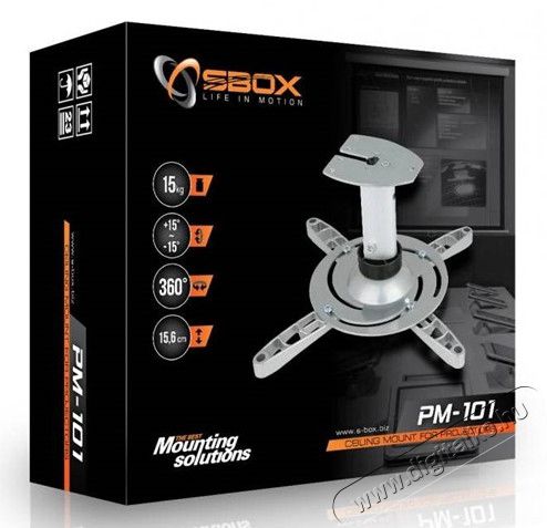 Sbox PM-101 mennyezeti projektor tartó konzol Tv kiegészítők - Fali tartó / konzol - Mennyezeti projektor tartó